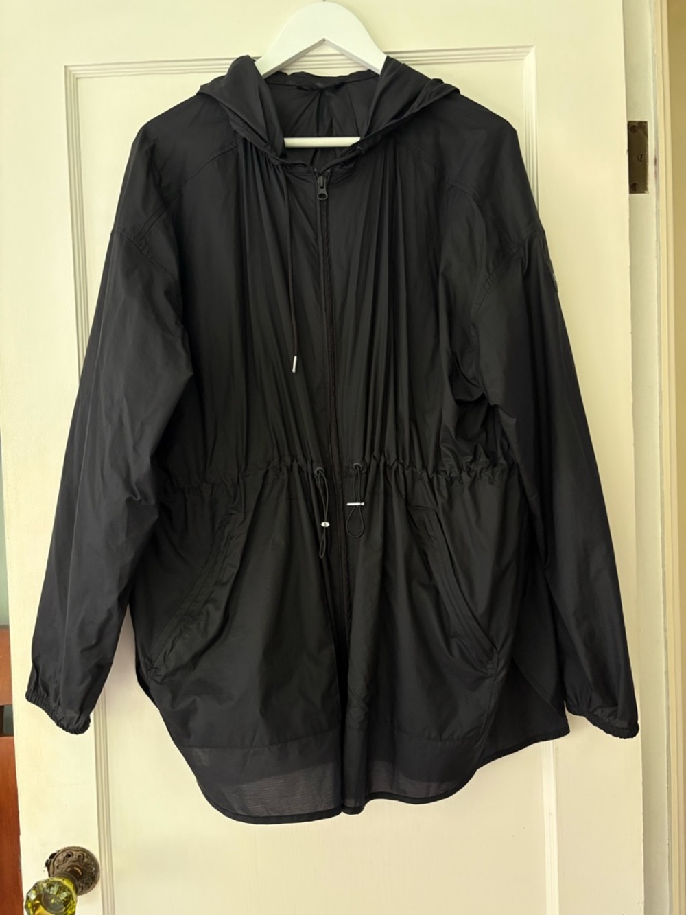 ALO Yoga Black Hooded Windbreaker Jacket